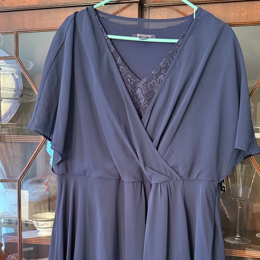 Roaman's Navy Blue Maxi Dress